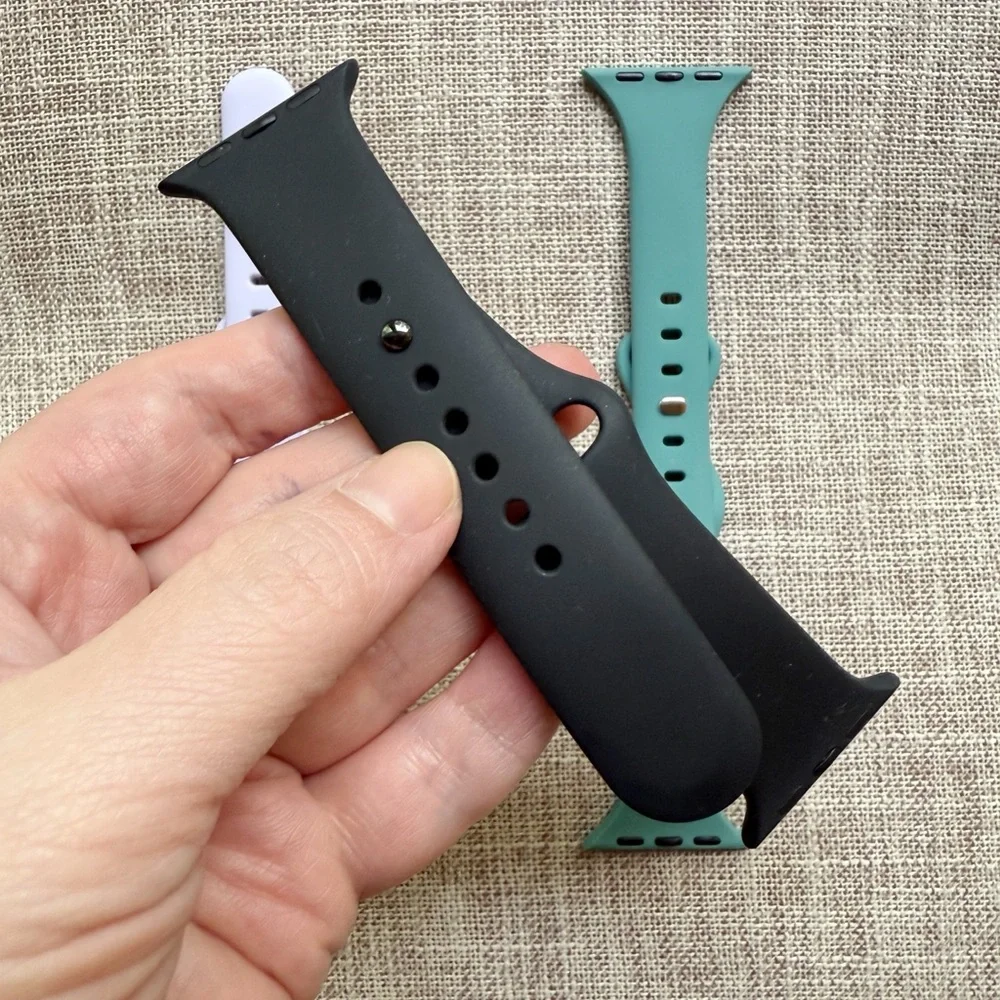 Apple Watch Band Set - Black, Lilac, and Green